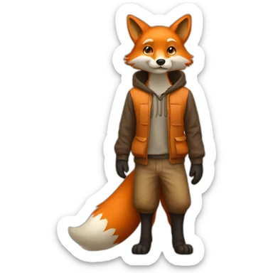 fox full body sticker