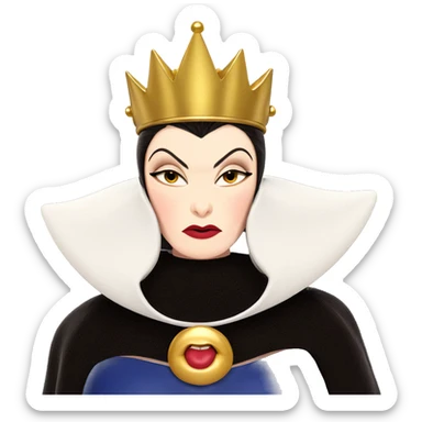girl with crown and lipstick sticker