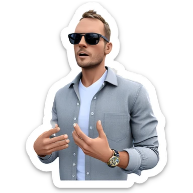 casual day with stylish boys sticker