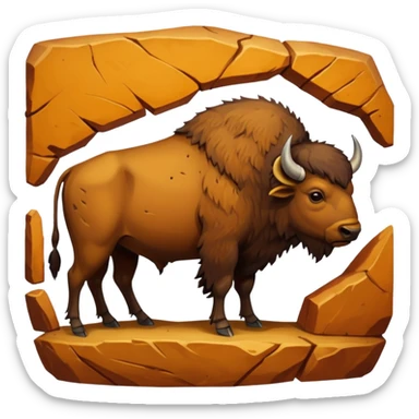 caveman art sticker
