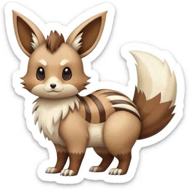 Eevee-Furret-Linoone-Hybrid (Full body) sticker