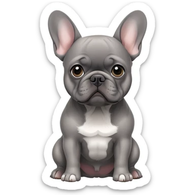 Grey Frenchie dog  sticker