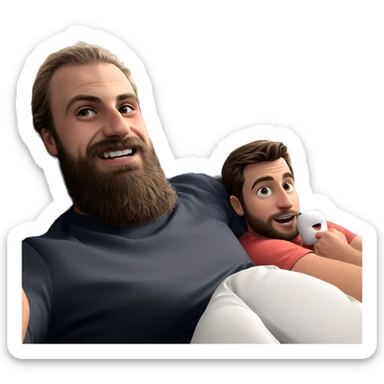 intimate indoor moment between friends sticker