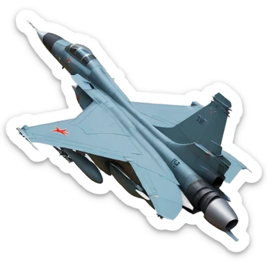 Mig 23 fighter jet sticker