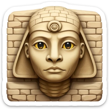 Sphinx bulding with reptilian face sticker