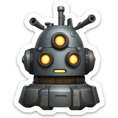 a humanoid turret sticker