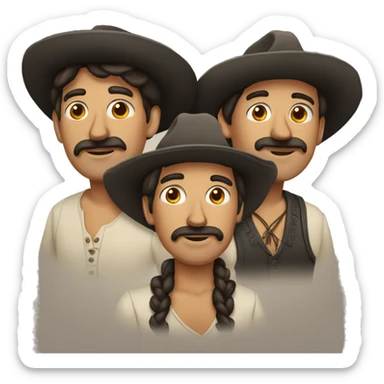 tres amigos. dos mujeres un hombre, una de las mujeres con anteojos sticker