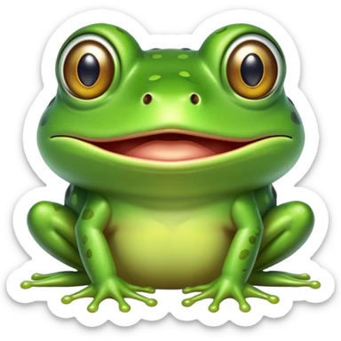 Flabbergasted frog sticker