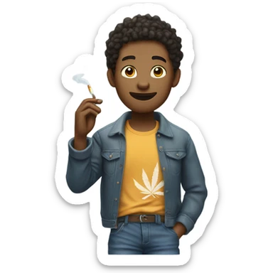 Cali dude smoking sticker