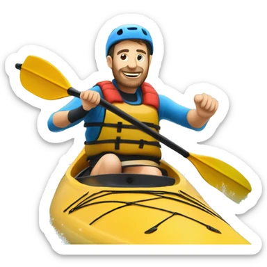 multisport kayak with person paddling  sticker