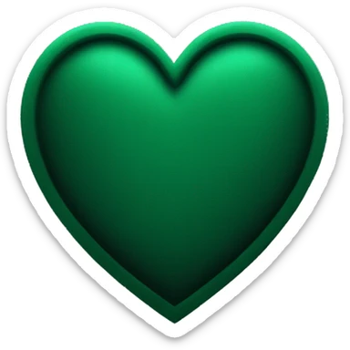 heart-deep-green-and-black-color sticker