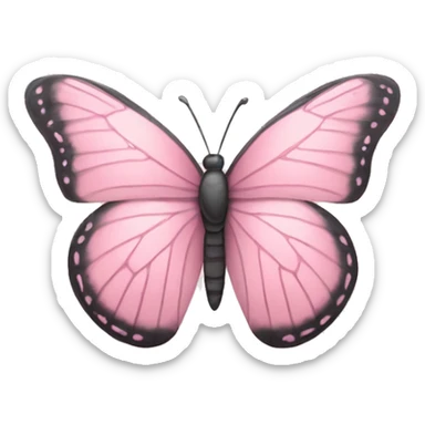 Pastel pink butterfly  sticker