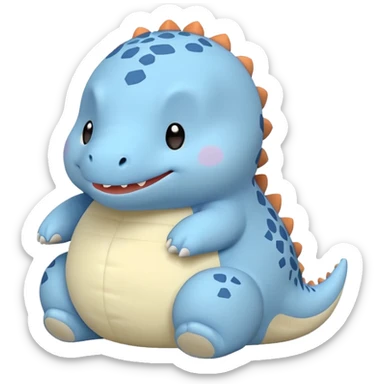 baby blue dinosaur cartoon squishmallow sticker