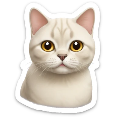 Cream british shorthair cat sticker
