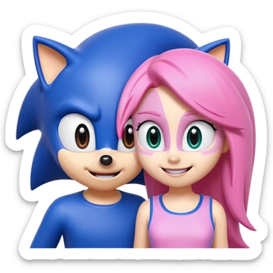 Sonic and Amy sticker