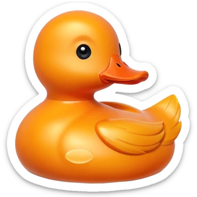 orange toy duck sticker