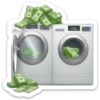 money-laundry sticker