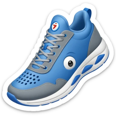 Tiburon con zapatillas azules  sticker