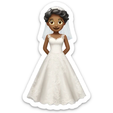 Lace wedding dress sticker