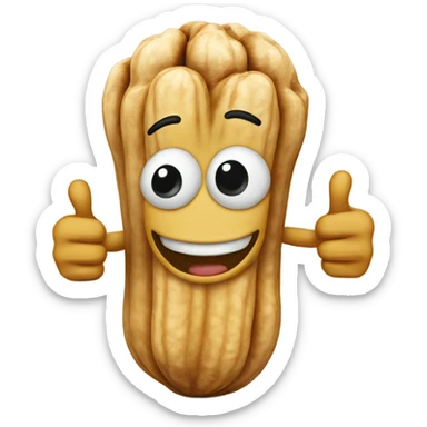 a peanut giving a thumbs up sticker