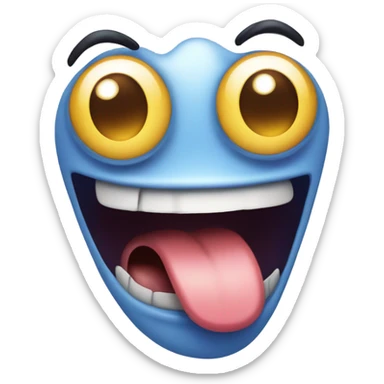 freaky licking and drooling emoji sticker