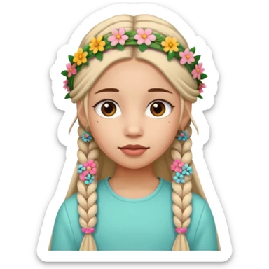 A girl with elongated ba sticker