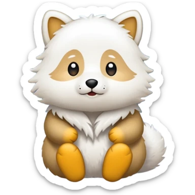 Ein Re das in einem Wald ist und es Schneit sticker