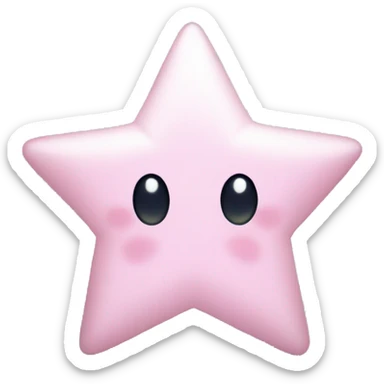 pale pink star sparkle sticker