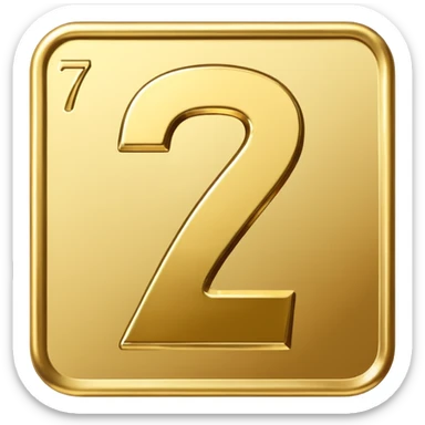 Create a shiny, lucky-themed emoji of the number 7 for a scratch card design — symbolizing winning and excitement.  
 sticker