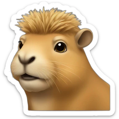 fancy cappybara sticker