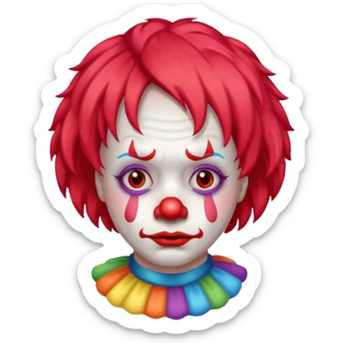 Sad clown emoji sticker