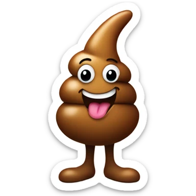Poop sigma with legs  sticker