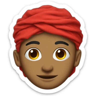 El bey Tunisia with red tissu around head sticker