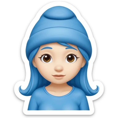 girl smurf  sticker