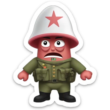 patrick star committing war crimes for gaza sticker