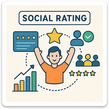 Social rating sticker
