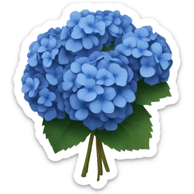 Bouquet of dark blue hydrangeas sticker
