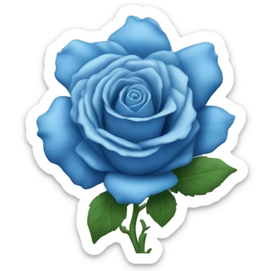 Blue rose with lots of pedals sticker