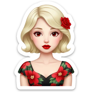 woman dress polish sticker