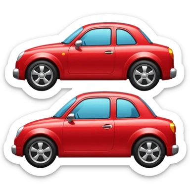 Red car left to right sticker