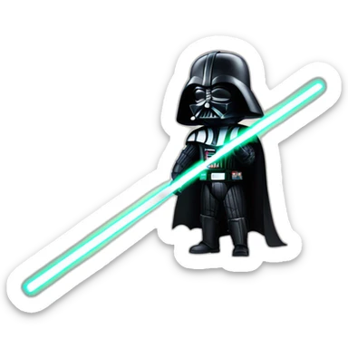 Darth Vader with his lightsaber sticker