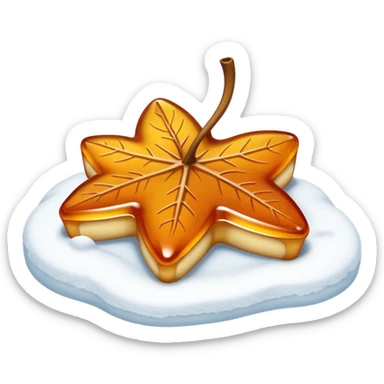 maple taffy line on snow sticker