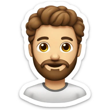 Homme chatain avec une barbe sticker