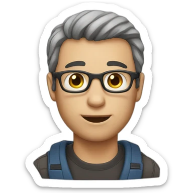 A man who calls a cat sticker