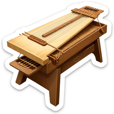 santoor hammered dulcimur sticker