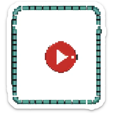 YouTube livestream badge with red dot and play button symbol sticker