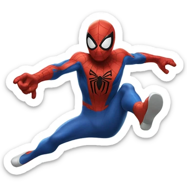spider-man swinging  sticker