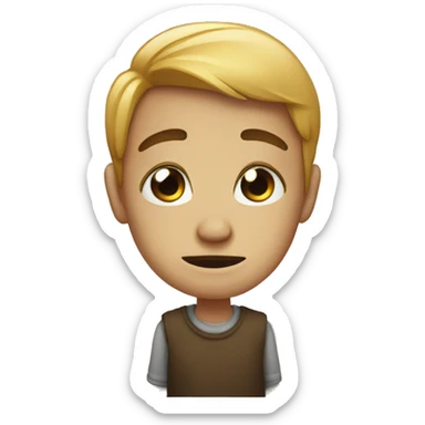 Sad emoji gets a pad sticker