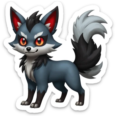 Obstagoon-Banshee-Zorua-Mightyena-Poochyena-fusion  sticker
