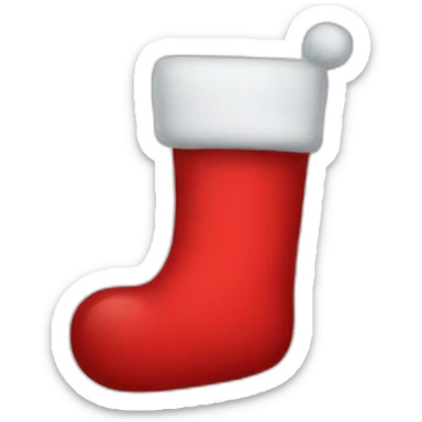 Christmas stocking red sticker
